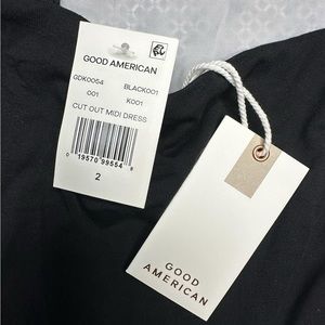 NWT Good American Cutout Midi Dress